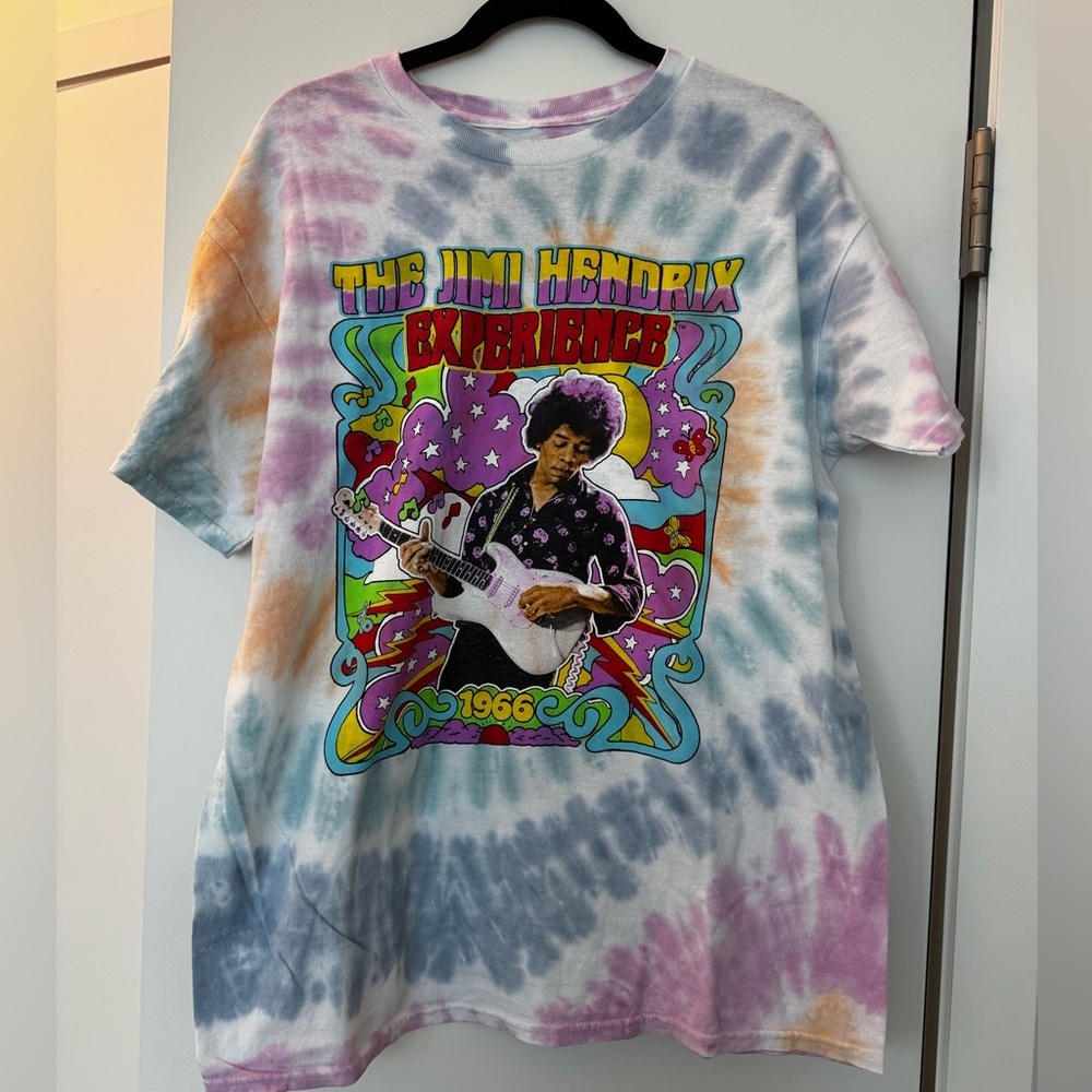 NWT Jimi Hendrix Experience Tie-Dye Graphic Tee - Multicolor